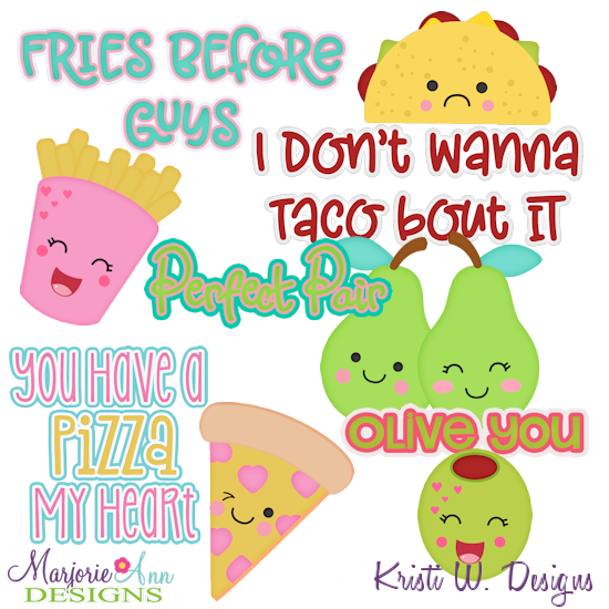 Kawaii Cuties SVG Cutting Files Includes Clipart - Click Image to Close